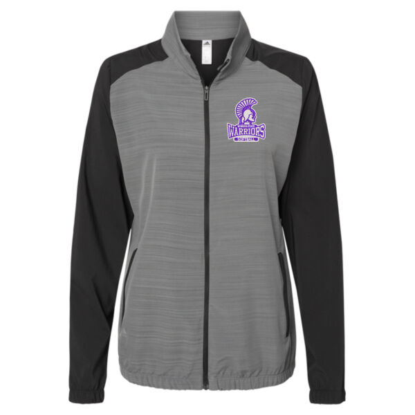 Adidas Womens Heather Block Full-Zip Windshirt - Embroidered Logo Thumbnail