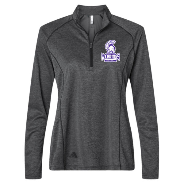 Adidas Womens Space Dyed Quarter-Zip Pullover - Printed Logo Thumbnail