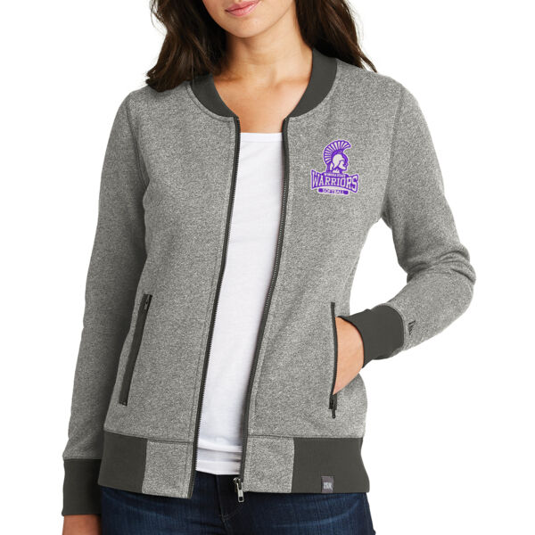 New Era Womens French Terry Baseball Full-Zip - Embroidered Logo Thumbnail