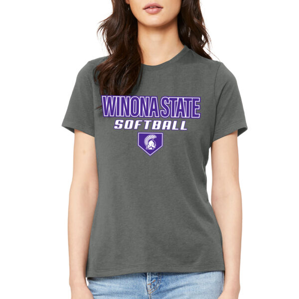 BELLA + CANVAS Womens Relaxed Jersey Short Sleeve Tee - Printed Logo Thumbnail