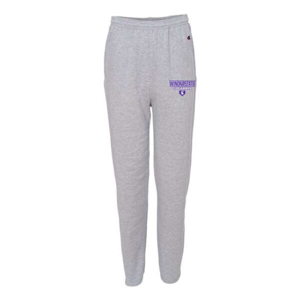 Champion Unisex Powerblend Open Bottom Sweatpants with Pockets - Embroidered Logo Thumbnail