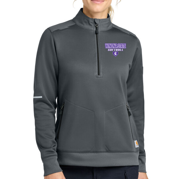 Carhartt Women's FLD & RSCU 1/2 Zip Mid-Layer - Embroidered Logo Thumbnail
