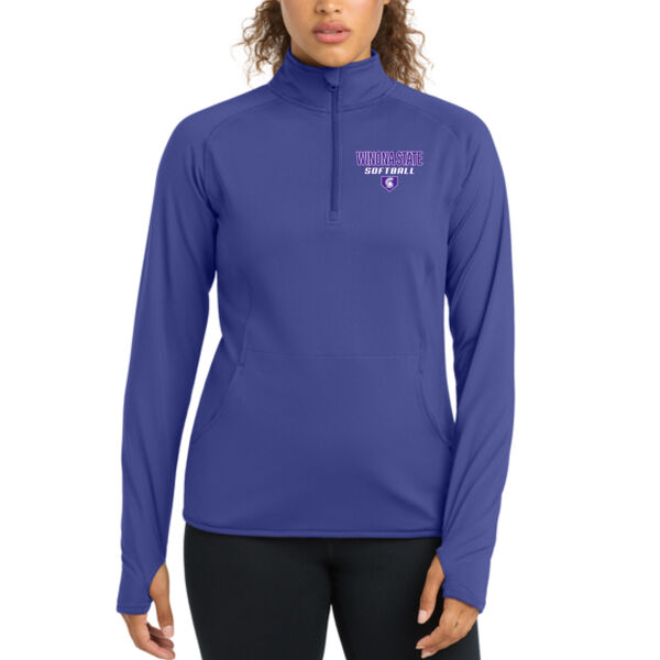 Sport-Tek Women's Sport Wic Stretch 1/4 Zip Pullover - Printed Logo Thumbnail
