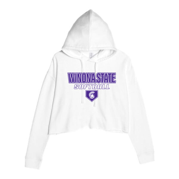 Lane Seven Women's Cropped Hooded Sweatshirt - Printed Logo Thumbnail